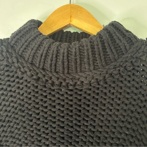 Free People My Only Sunshine Black Chunky Knit Sweater - Picture 3 of 6